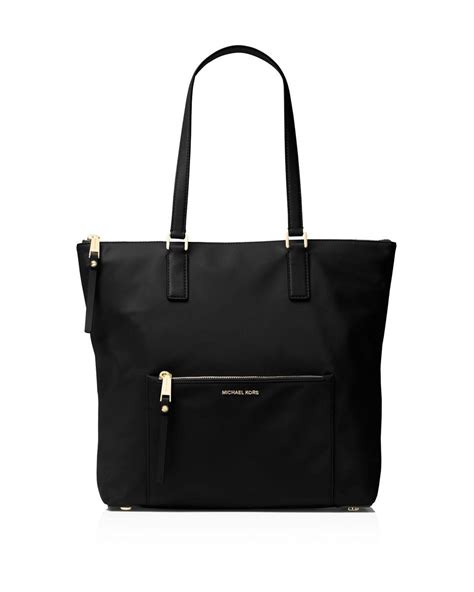 michael kors neoprene tote black|Michael Kors black nylon tote.